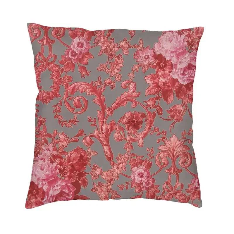 Poszewka na kwadratową poduszkę dekoracyjną Toile De Jouy Sepia Vintage Paryski Design Artystyczny Poszewka na poduszkę z nadrukiem 3D z dwóch stron na sofę