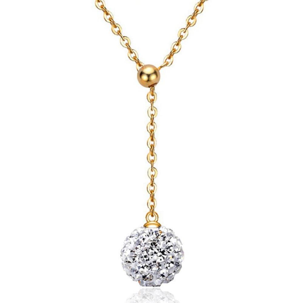 925 Sterling Silver Fashion Classic Shambhala Ball Zircon Pendant Necklace Birthday Party Anniversary Gift