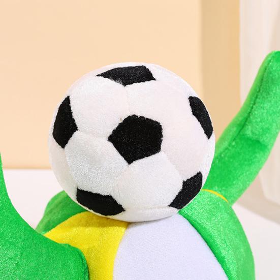 Cappello a Tromba da Calcio, Divertente Berretto da Tifo a Tema Sportivo, Copricapo Peluche per Tifosi di Calcio per Concerti, Giornata della Partita, Feste