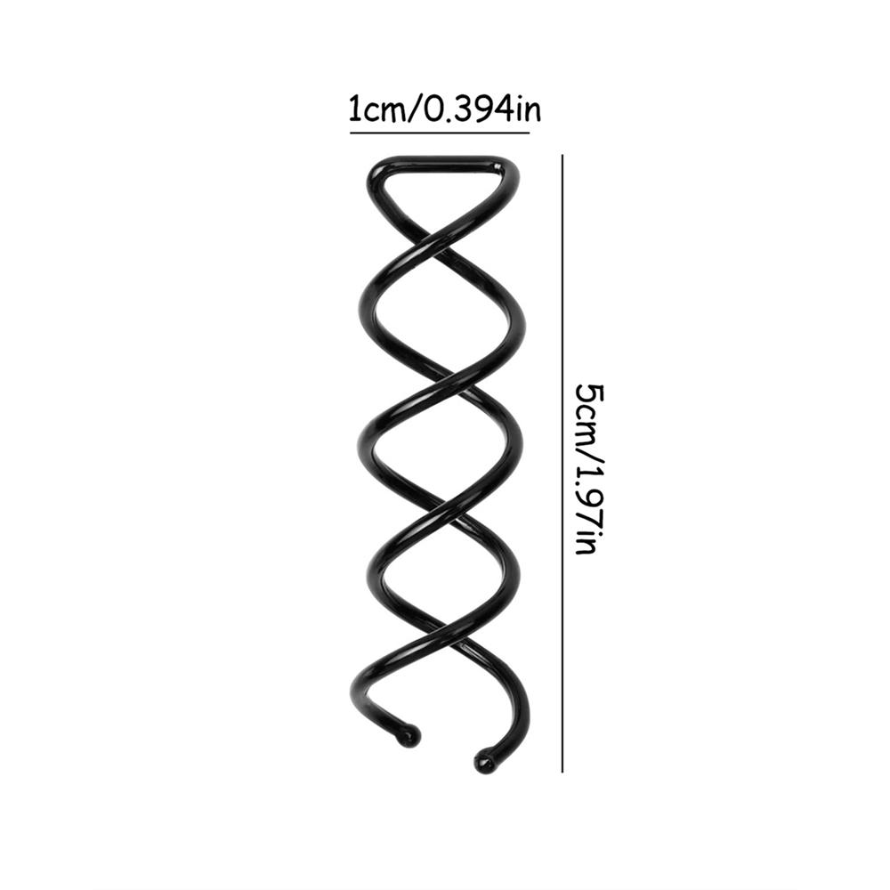 10pcs Spiral Hair Pins Spin Pins Non-Scratch Round Tips, Twist Screw Hair Pin For Women Bun Hair Style Black