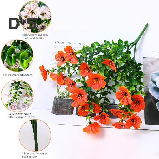 Artificial Violet Flowers All-season Faux Flower Bundle Realistic Fake Violets with Bendable Stems for Outdoors Garden Wedding Decorations