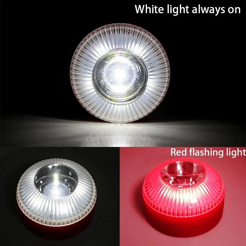 LED Car Emergency Light V16 Flashing Light Magnetic Induction Road Accident Light Portable Strobe Warning Light - 1PC