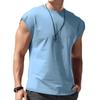 Cross-border 2025 Men's Summer Sleeveless T-shirt - Youth Loose Fit Solid Color Thin Tank Vest