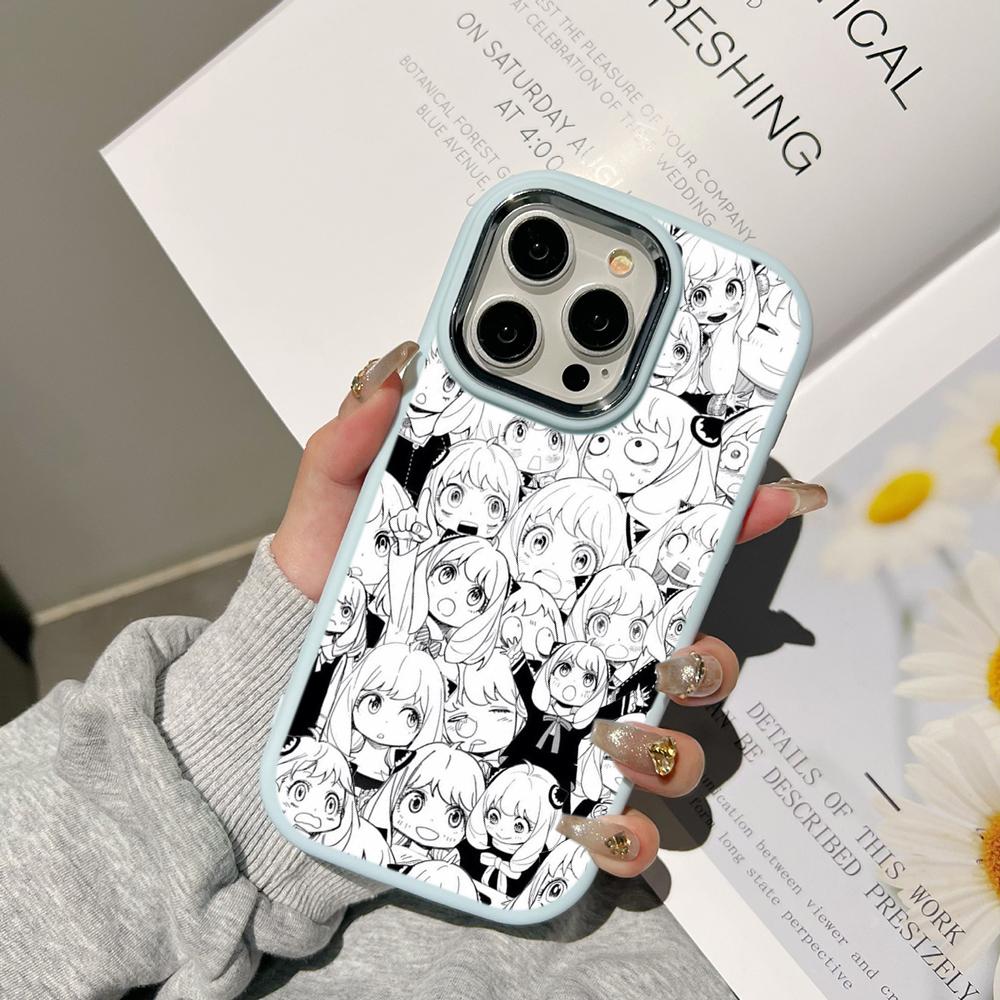 Ae98 SPY×FAMILY Anime Art Phone Cases for Samsung A13 A32 A53 A04e A54 S24 FE S23 Ultra Infinix Hot 40i Huawei P30 Metal Camera Protective Back Cover