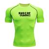 Men's Quick Dry Compression Athletic T-shirt Breathable Stretchy Fitness Workout Top for Gym Running Training Sports Active Wear