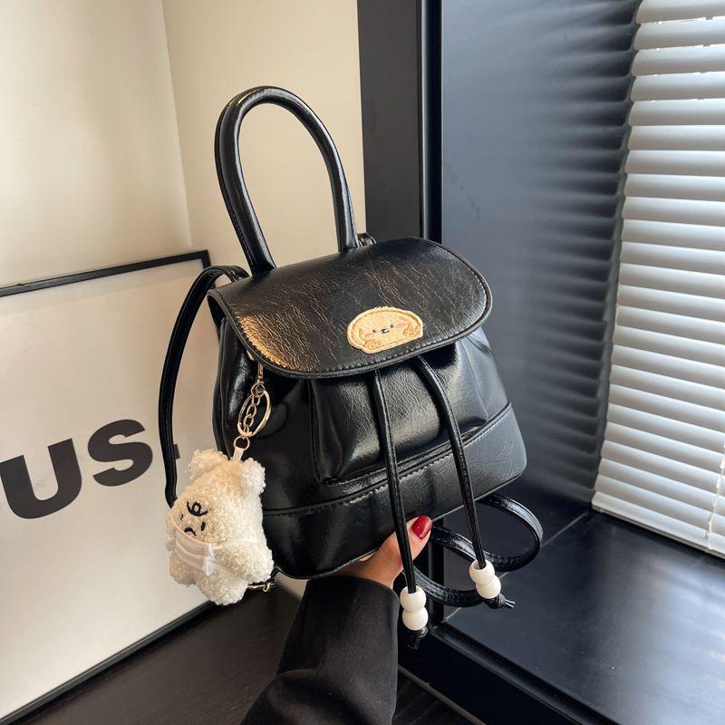 

Special-Interest Design Bag Women s 2025 New Arrival Autumn and Winter Wild Small Backpack Accessible Luxury Classy Sentong Qin Backpack Black with pendant