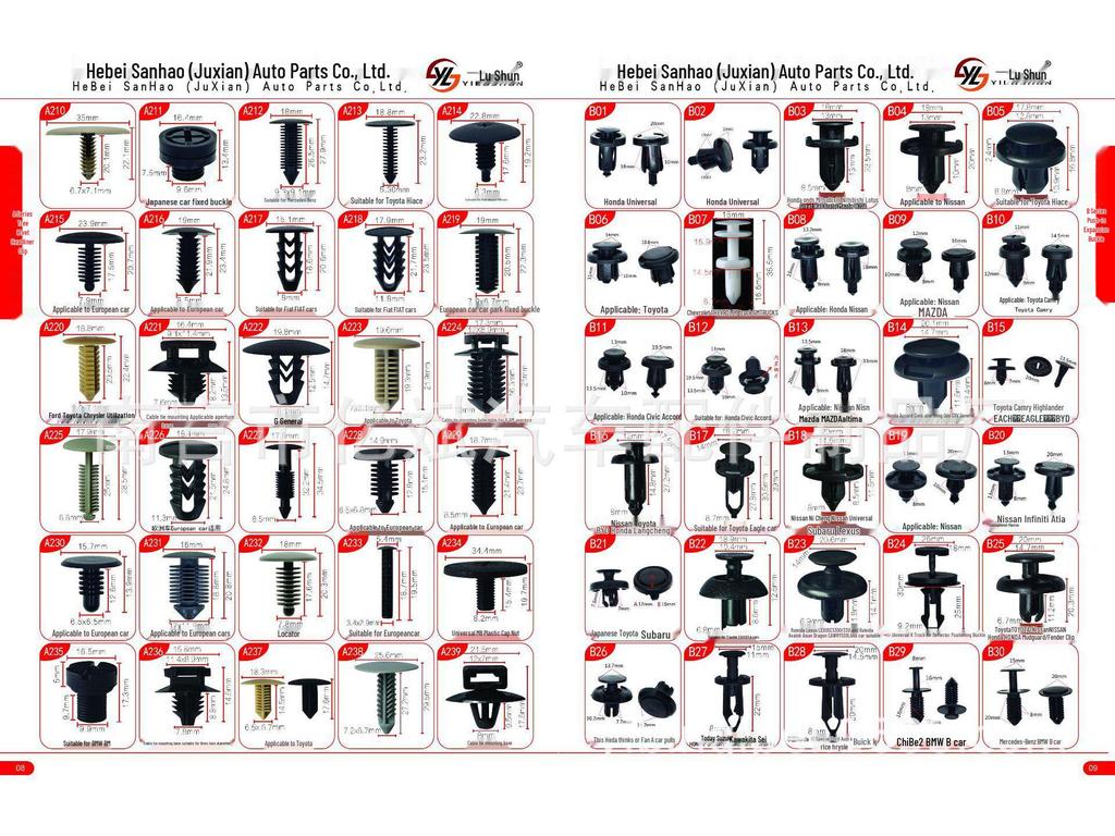 415PCS Ford Car Door & Bumper Retainer Clips Set HE06