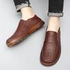 Men Leather Shoes Fashion Lightweight Soft Casual Shoes Outdoor Slip On Driving Shoes Classic Moccasins Loafers Big Size 47