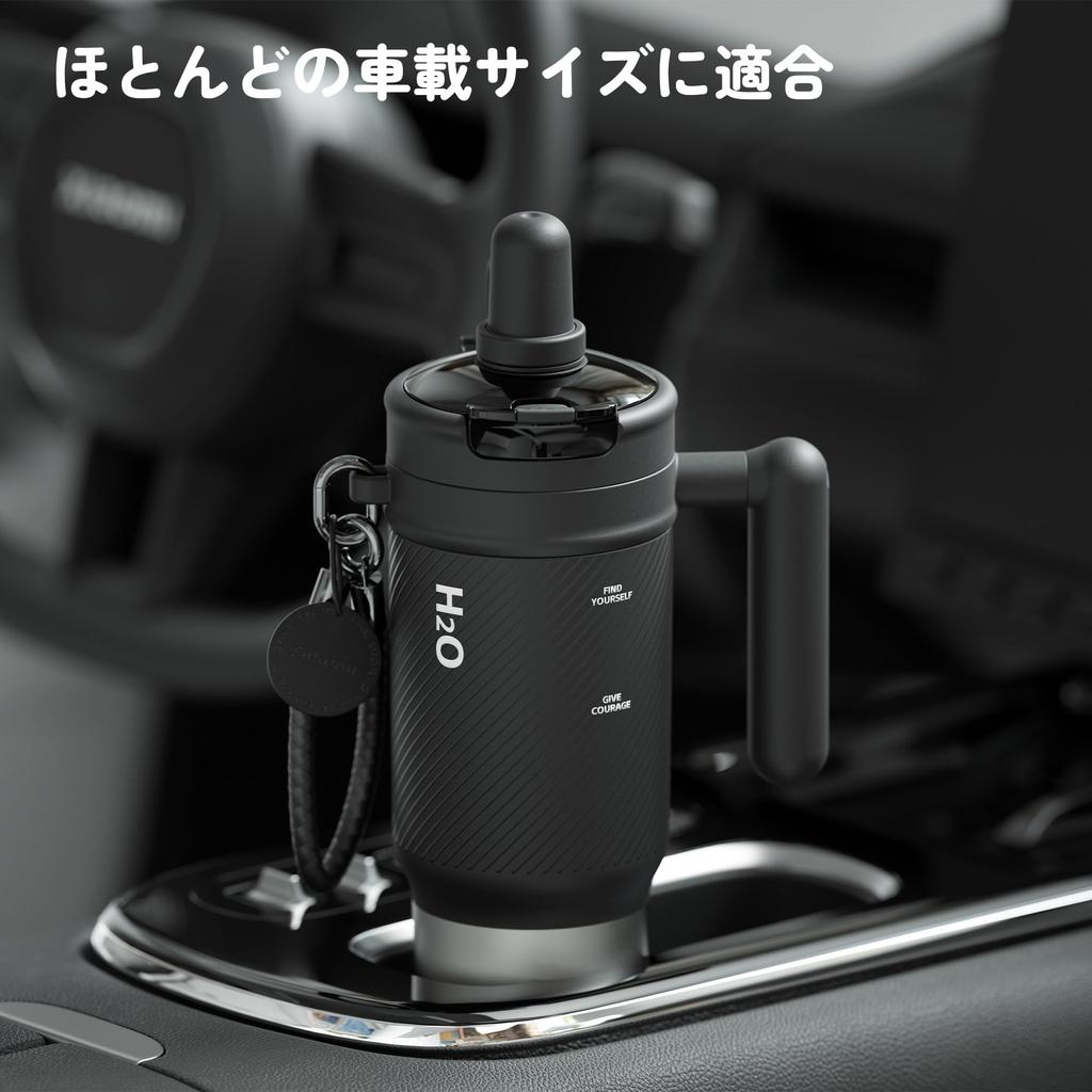 Sidagar 1000ml Stainless Steel Tumbler with Handle, Sports Metal Water Bottle with Lid and Straw, Vacuum Insulated, Spill-Resistant, Coffee Travel