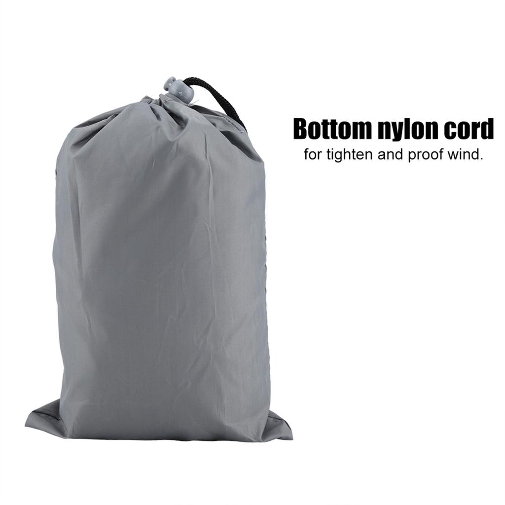 Round Table Dust Cover Outdoor Waterproof Garden Patio Furniture Covers(Gray)