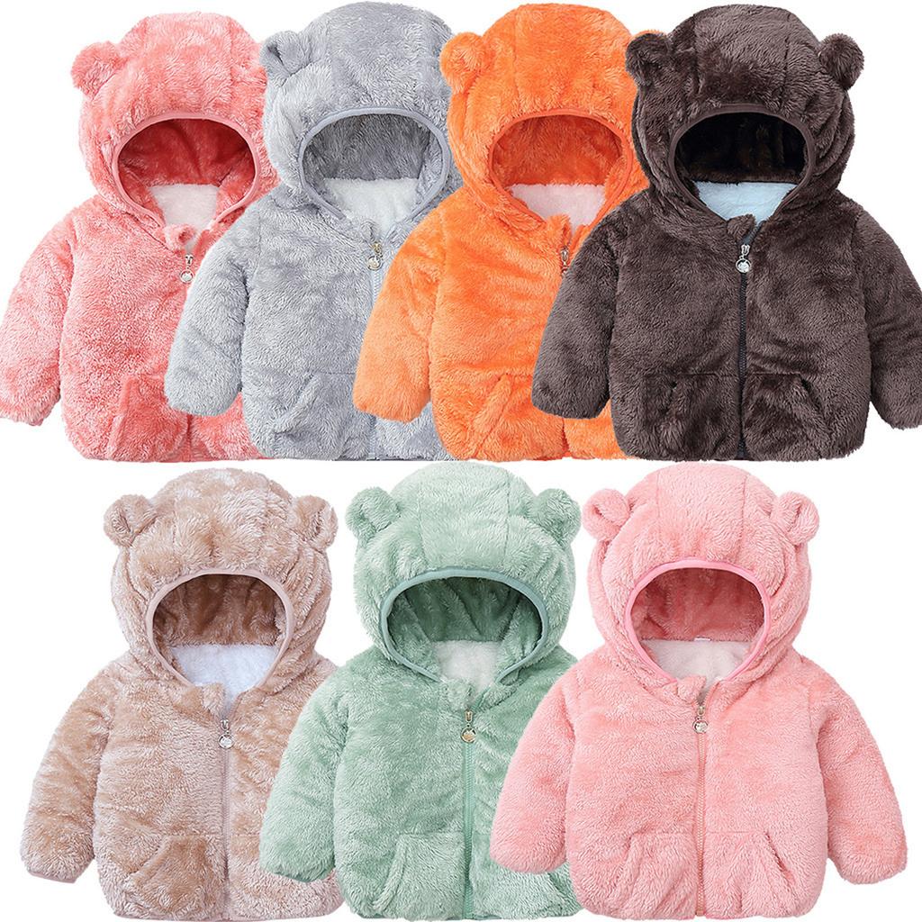 Chaqueta Niños Orejas De Color Sólido Con Capucha Tops De Pu Chaqueta Niños Orejas De Color Sólido Con Capucha Tops De Pu