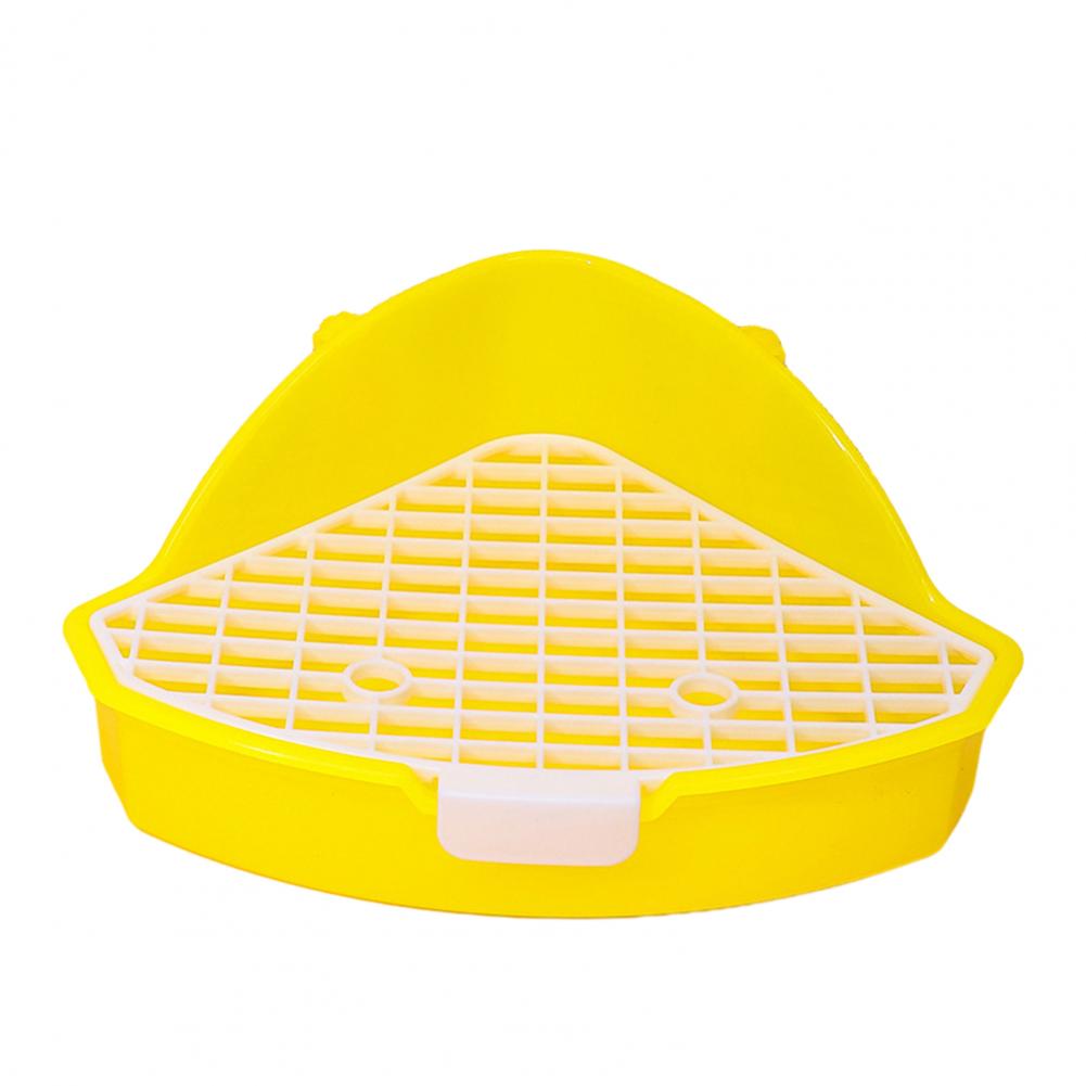 Rabbit Litter Pan Animal Potty Trainer Bunnies Corner Toilet Box Detachable Hollow Ferret Hamster Dragon Cat Guinea Pig Supplies