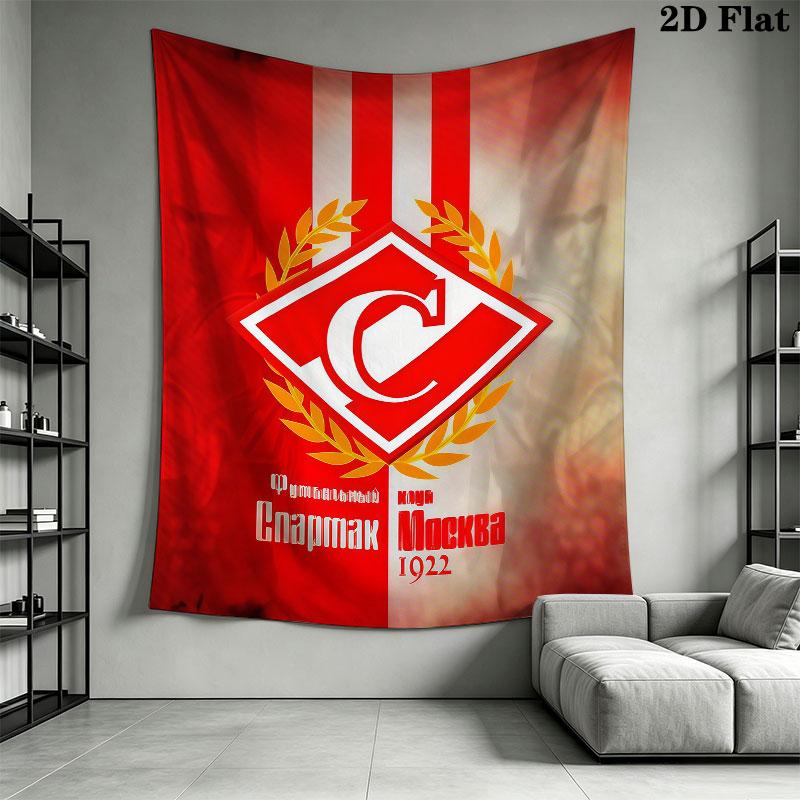 Spartak Moscow Spark Wall Hanging Printed Fabric Blanket Decorative Tapestries for Bedroom Living Room Home Decor