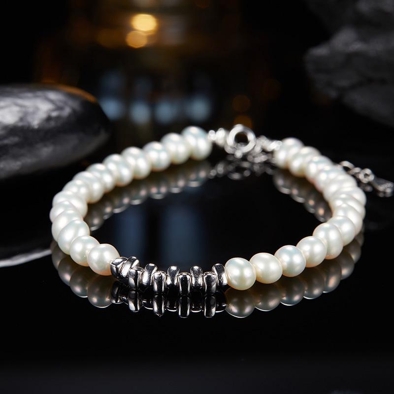 Colier cu pandantiv din argint sterling S925 cu perlă naturală de apă dulce, design de înaltă calitate pentru femei, pandantiv din argint fragmentat de nișă, lanț pentru claviculă