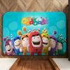 Tappetino per Pavimento O-Oddbods Cartone Animato Tappetino Morbido in Flanella per Porta d'Ingresso Antiscivolo Assorbente Tappeto per Pavimento per Bagno Camera da Letto