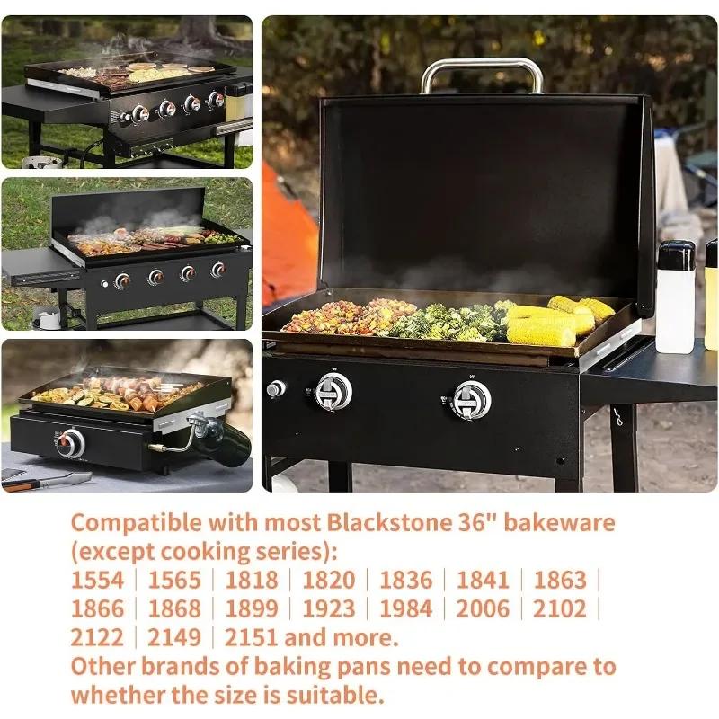 Stainless Steel Wind Guard 17/22/28/36-Inch Griddle Wind Screen Heat-Resistant BBQ Shield Durable Outdoor Cooking Versatile