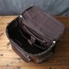 NZPJ Men's Retro Large Capacity Leather Backpack Genuine First Layer Natural Cowhide Travel Laptop Bag