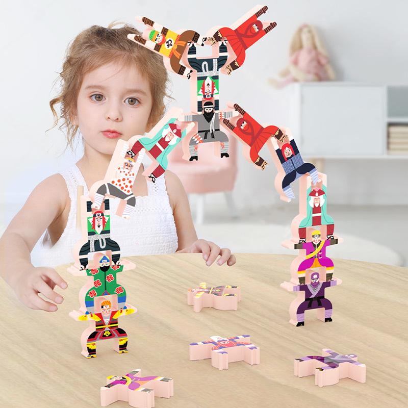 Hercules Ninja İstifleme Blokları: Erken Eğitim için Ebeveyn-Çocuk Etkileşimli Denge Oyunu