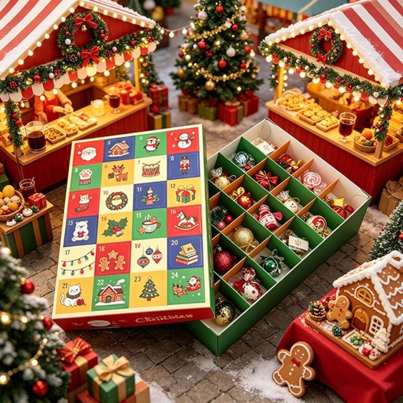 5Pcs Christmas Advent Calendars Fill Diy Advent Calendars Boxes 24 Empty Fillable Christmas Countdown Calendar 24 Days Gift