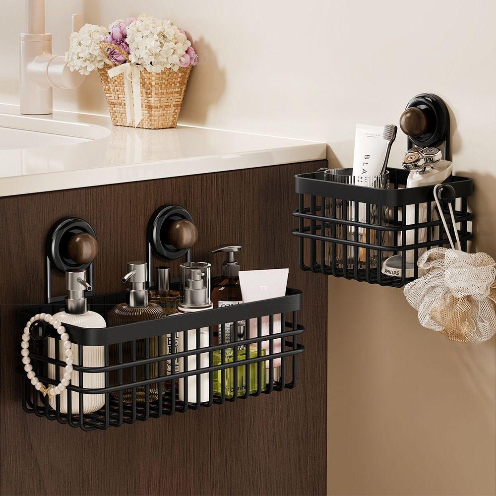 Rust-proof Hanging Kitchen Baskets Suction Cup Kitchen Garlic Organizer  Ginger