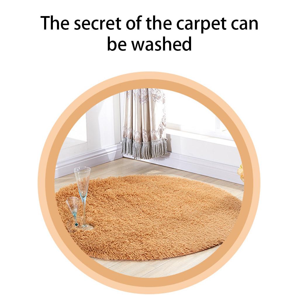 Round Carpet Anti-slide Footcloth Bedroom Living Room Bathroom Blanket Floor Chair Cushion Rug Bay Window Basket Bedside