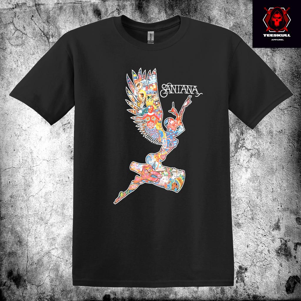 Unisex Shirt Cotton Oversize Large Size New SANTANA Classic Rock Band Tee Heavy Cotton Unisex T-SHIRT S-3XL