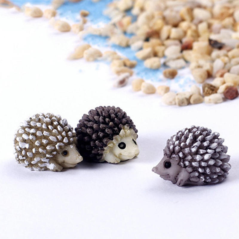 Hedgehog for Miniature Fairy Garden Ornament Dollhouse Craft Home Decor RD