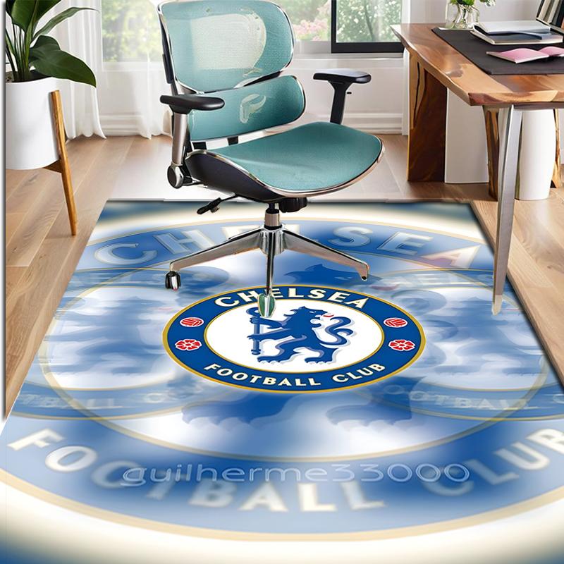 Chelsea F.C Muster Teppich, Innen-/Außenmatte, für Picknick, Spielzimmer, Schlafzimmer, Büro, Wohnzimmer, Heimdeko Teppich, Geburtstagsgeschenk