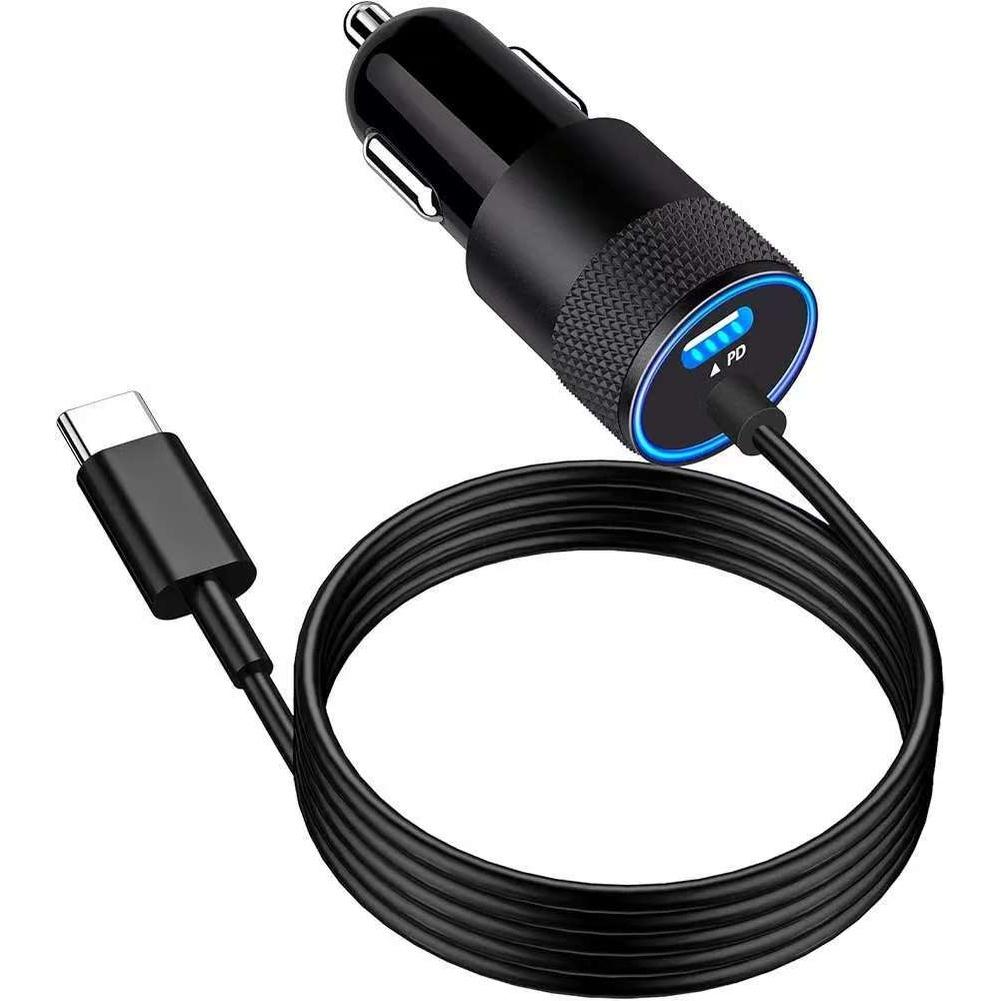 USB Car Charger PD 30W Fast Charging Adapter Compatible with Phones and Tablets Auto Voltage 12 24V for Secure In Car Charging