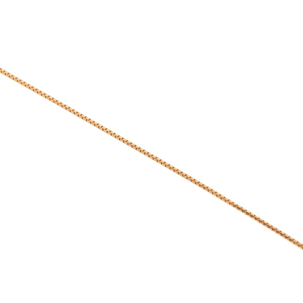 Pink Gold 18K Venetian 45cm [Fairy Carret] Necklace, Gold, Chain, (Heart-Shaped Adjuster, 0.7mm Width, Approx. 1.7g)