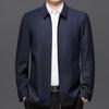 2026 Spring/Autumn Men's Business Casual Wool Lapel Jacket for Middle-aged & Elderly
