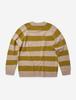 FLATWAVE IN SEOUL Noor Wool Stripe Round Knit Sand/Mustard
