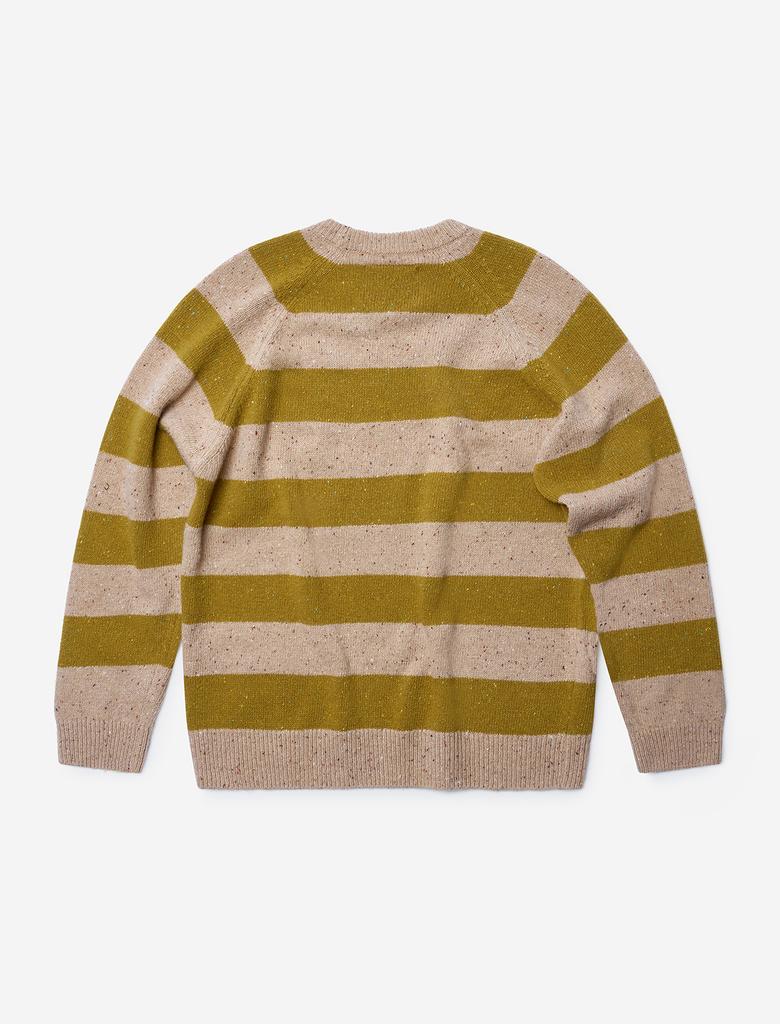 FLATWAVE IN SEOUL Noor Wool Stripe Round Knit Sand/Mustard