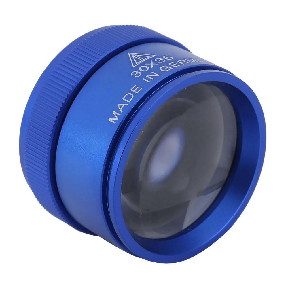 30X Handheld Magnifier Blue Color Portable Magnifier Loupes Magnifier Antiques Identification
