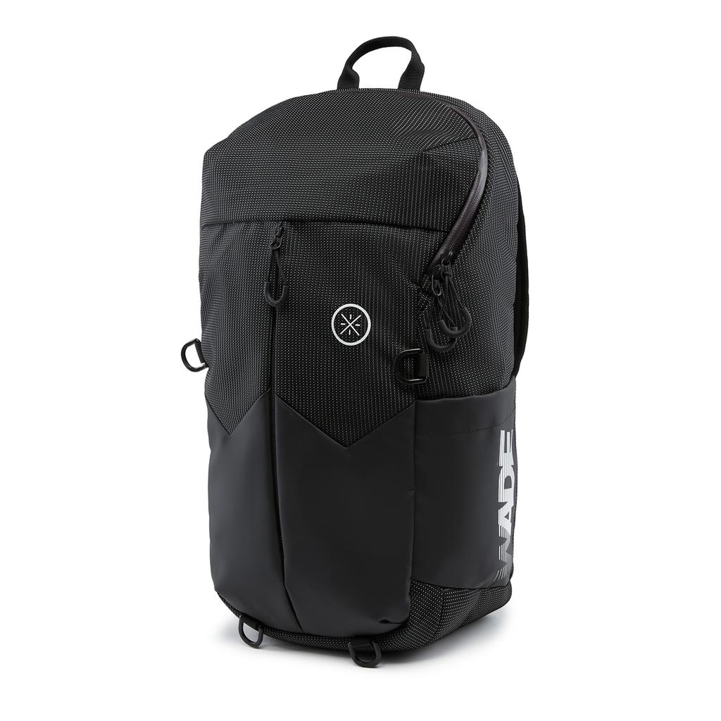 Li Ning Wade Lifestyle Series 23L Simple Large Capacity Polyester Backpack Unisex Backpack Black ABSW051-1