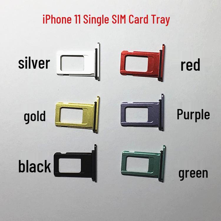 

Compatible with Apple iPhone 11 Single SIM Card Tray Holder with Waterproof Rubber Gasket Red SIM Tray - iPhone 11 Single