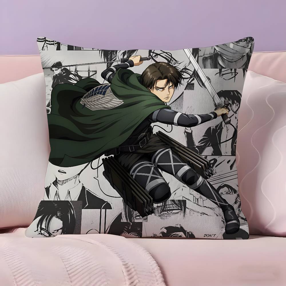 Attack On Titan Levi Ackerman Pillow Case Ultra Soft Skin Friendly Fabric Cloud Like Comfort & Concealed Zipper