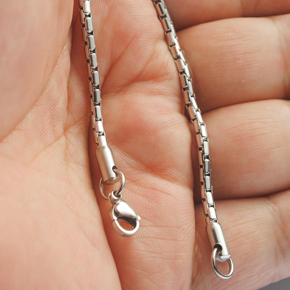 Misplaced Pearl Necklace Stainless Steel Men's and Women's Necklace Chain with Chain