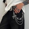 Cadena de Metal Punk de Moda para Pantalones Cadena de Cintura Hip Hop Colgante de Cruz Cadena para Jeans para Hombres Mujeres Accesorios Regalos