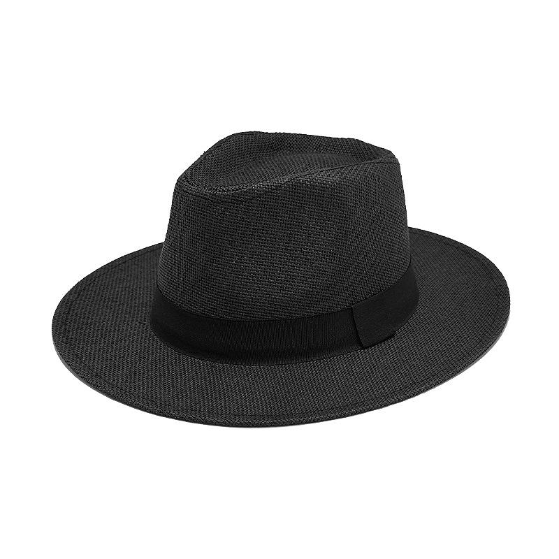 Spring and Summer Vacation Beach Hat Female British Top Hat Sun Protection Wide Brim Beach Male Panama Couple Straw Hat