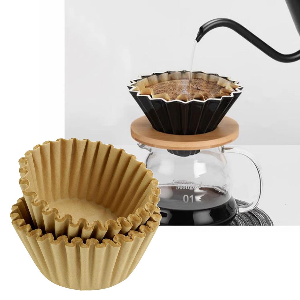 100pcs Coffee Filter Paper, Suitable For Coffee Machine Replacement Round Coffee Filter Paper, Disposable Paper Filter Paper
