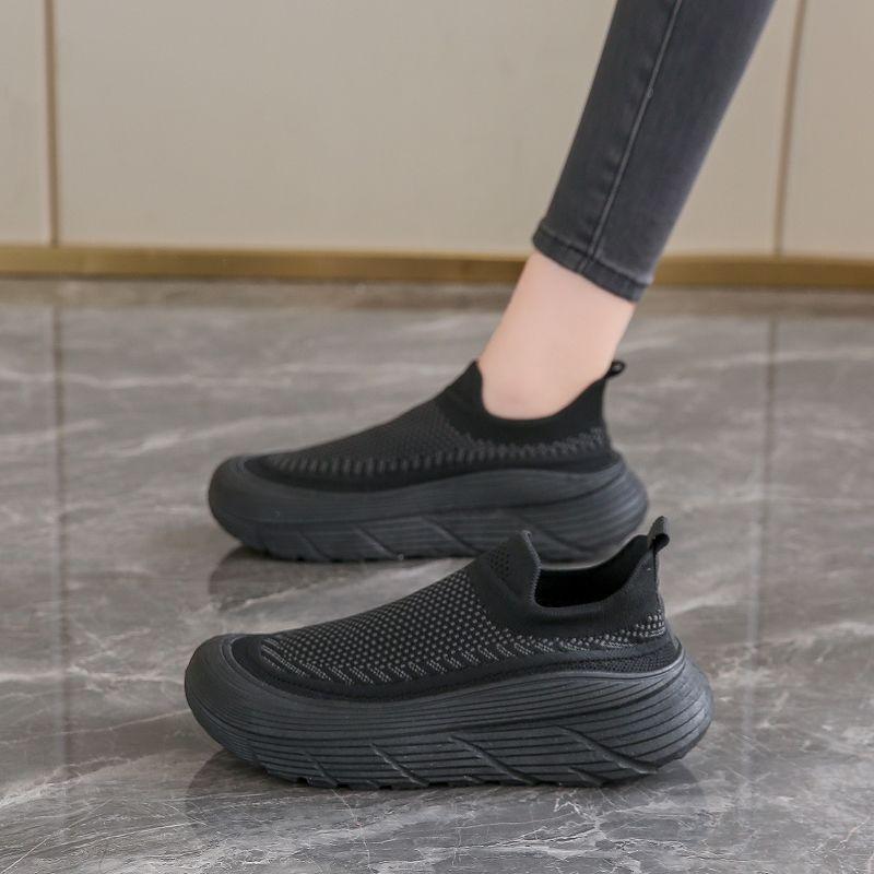 Women's Mesh Breathable Shoes Slip on High Platform Ladies Footwear Spring Autumn Y2k Fashion Walking Designer Luxury Light 39