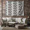 Bohemian Tapestry Wall Hanging Gothic Decor Dark Academia Aesthetic Vintage Floral Pattern Home Textile Room Divider Dorm Decor