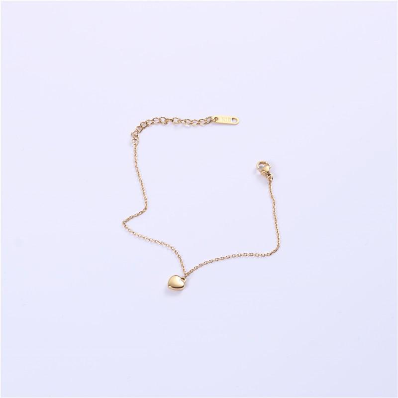 Simple Peach Heart Bracelet for Female Students – Perfect Gift for Girlfriend