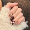 Cat-eye Wearable Nail Patches Ins Style Handmade Manicure Patches Fake Nails New Year Red Environmental Protection