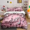 Music-Themed Glitter Art Set, Multiple Sizes Kid'S And Adults' Bedroom Exquisite 3Pc Bedding Set, Gift