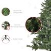 Artificial Christmas Tree 150 cm Artificial Fir Tree with 444 Tips, 3 Different Leaf Shapes, Flame-Retardant