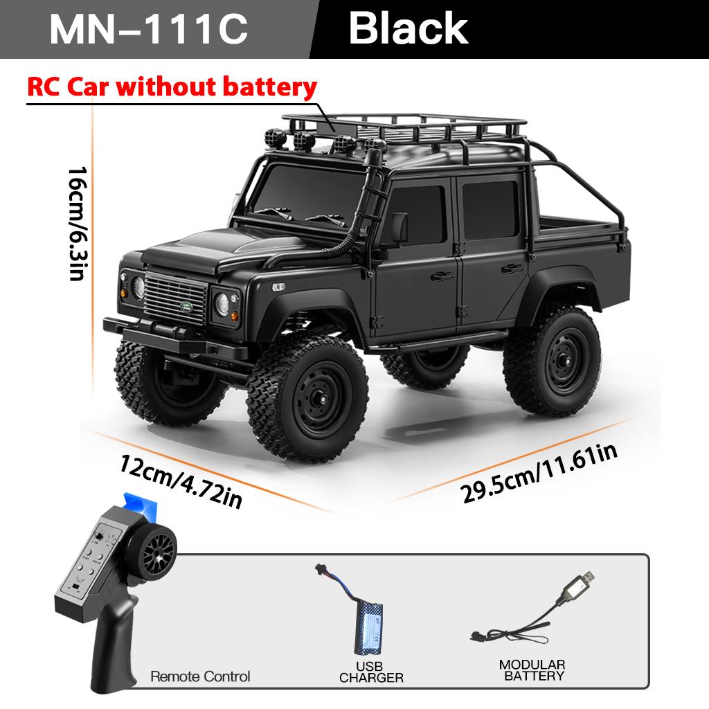 Professional MN111C 1:18 RC Car 4-wheel Drive Land Rover Defender 2.4G Full Scale Remote Control Car Truck Climbing Off-Road Vehicle Toys for Kid Gift