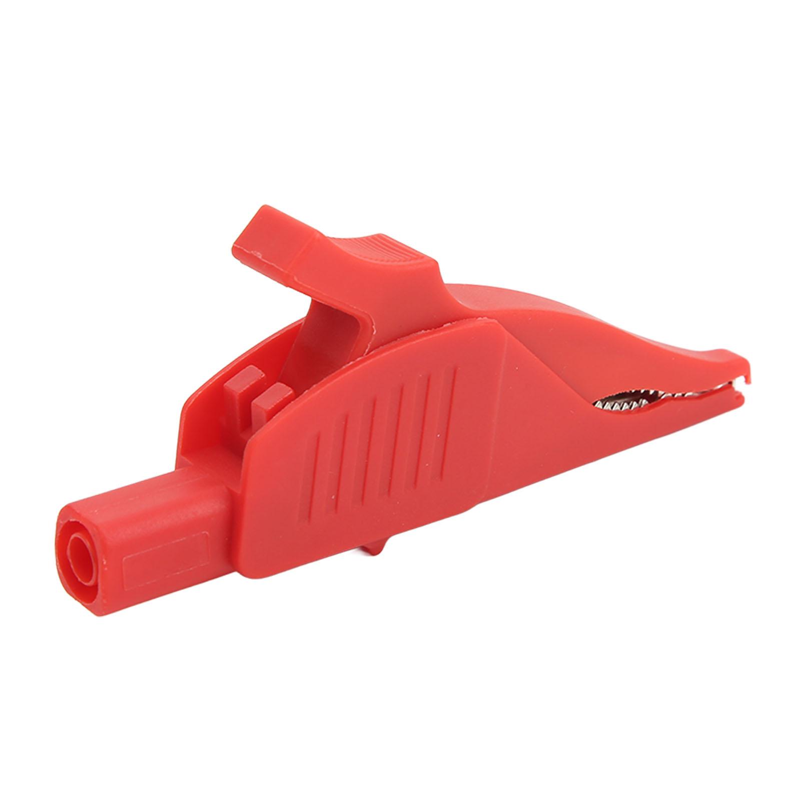 

Electric Clip Brass Current Insulation PA Cover 4mm 0.2in Tail Safety Type Electric Test Clip for Car Battery 32A