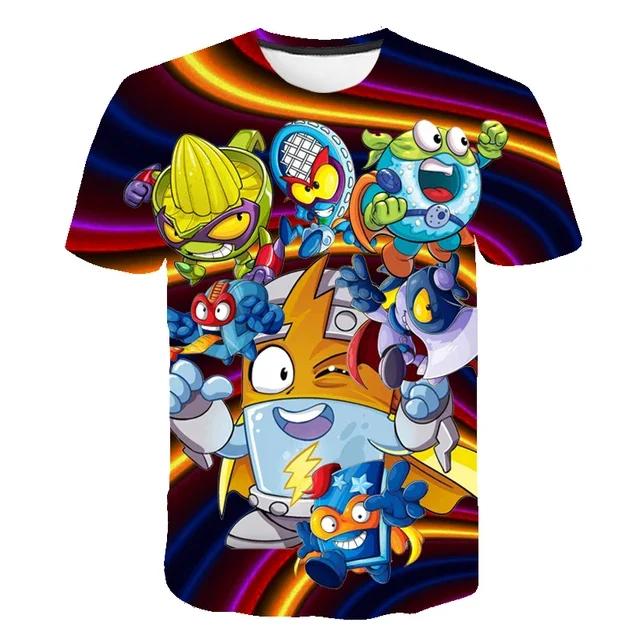 Kids Summer New Casual Funny Cartoon Game 3D Print O-neck T-shirts 3-13 Years Boys Girls Outfits Tops Children Clothes